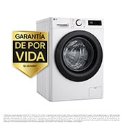 LG Lavadora inteligente AI Direct Drive,  Vapor,  10kg ,  1400rpm Un 10% más eficiente que A, Serie 500, F4WR5010A6W