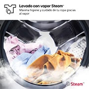 LG Lavadora inteligente AI Direct Drive,  Vapor,  10kg ,  1400rpm Un 10% más eficiente que A, Serie 500, F4WR5010A6W
