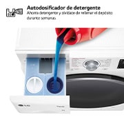 LG Lavadora inteligente AI Direct Drive. Vapor, Autodosificación, 9kg , 1400rpm Un 10% más eficiente que A, Serie 550, F4WR5509A1W
