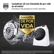 LG Lavadora inteligente AI Direct Drive. TurboWash 360º, Vapor,  9kg ,  1400rpm Un 10% más eficiente que A, Serie 600, F4WR6009A0W