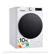 LG Lavadora inteligente AI Direct Drive. TurboWash 360º, Vapor,  10kg ,  1400rpm Un 10% más eficiente que A, Serie 600, F4WR6010AGW