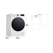 LG Outlet Lavadora inteligente AI Direct Drive. TurboWash 360º, Vapor+, 9kg , 1400rpm Un 10% más eficiente que A, Serie 700, F4WR7009AGW.OUTLET