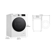 LG Outlet Lavadora inteligente AI Direct Drive. TurboWash 360º, Vapor+, 13kg , 1400rpm.Un 20% más eficiente que A, Serie 700, F4WR7013AGW.OUTLET