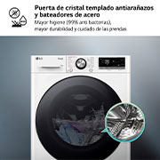LG Outlet Lavadora inteligente AI Direct Drive. TurboWash 360º, Vapor+, 13kg , 1400rpm.Un 20% más eficiente que A, Serie 700, F4WR7013AGW.OUTLET