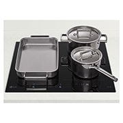 Front view with cookware