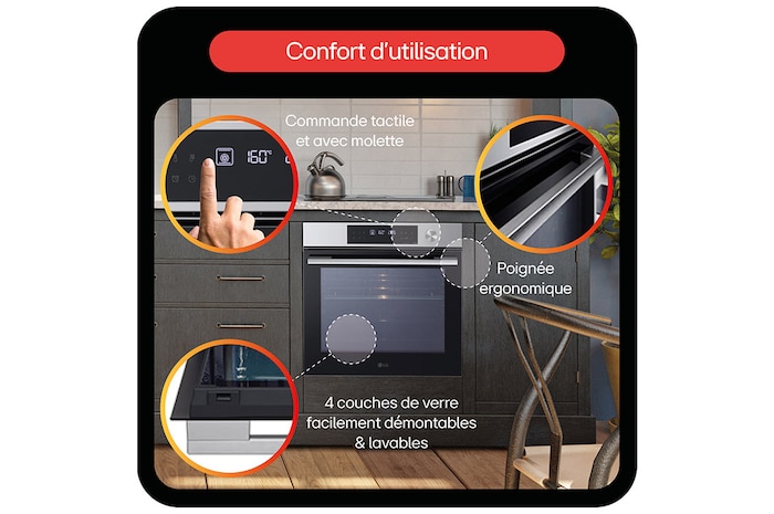 LG Four encastrable | 76L | InstaView™, LG WS7D7651CS