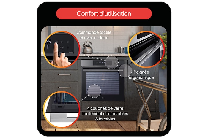 LG Pack | Four encastrable WS7D7652CB + Micro-ondes gril encastrable MGBZ259, LG WS7D7652CB.MGBZ259