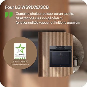 LG Four encastrable | 76L | InstaView™ | Design élégant | ProBake Convection™ |  EasyClean™, LG WS9D7673CB