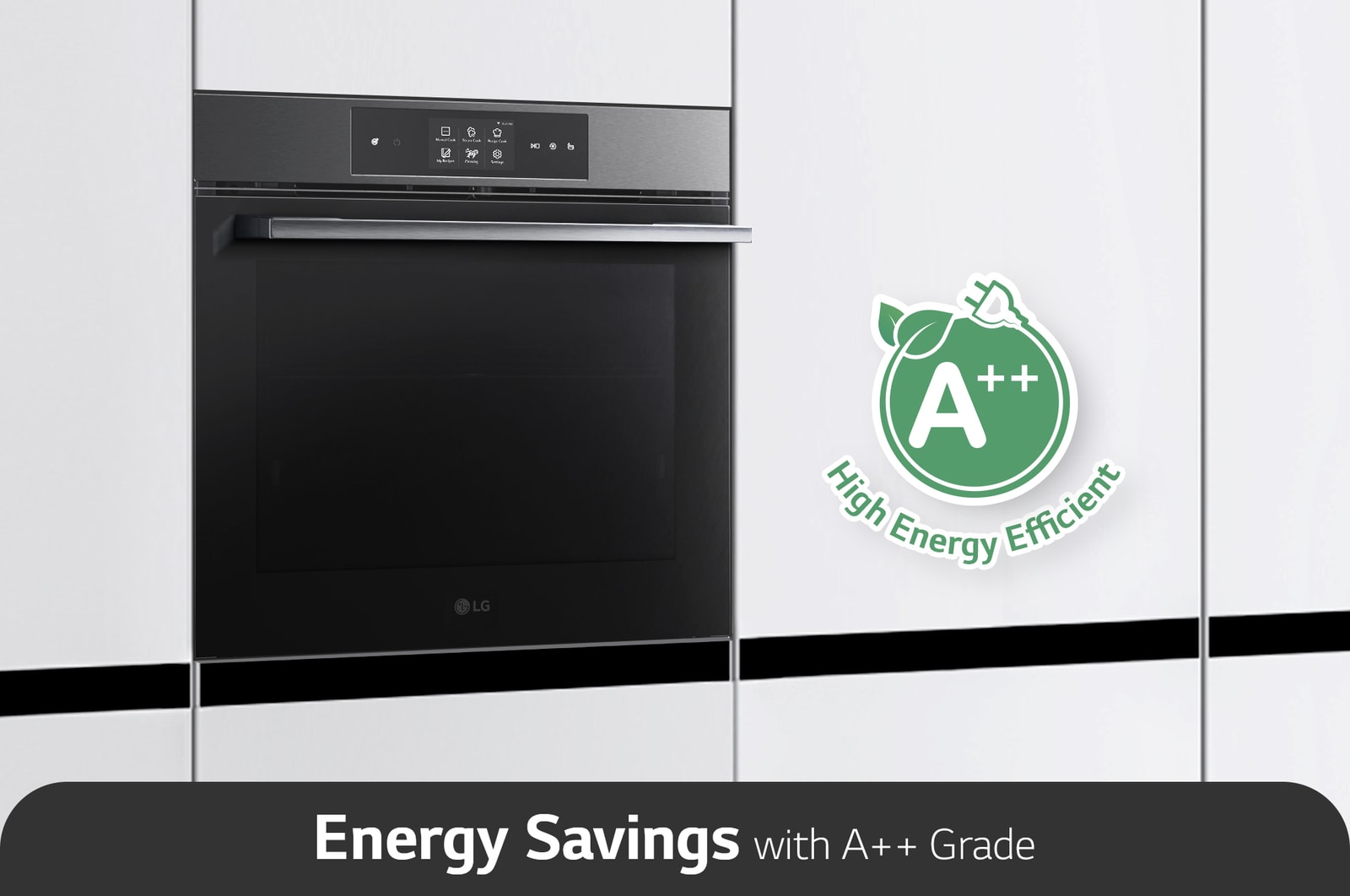 LG WS9D7673CB Vue de face économie d'énergie