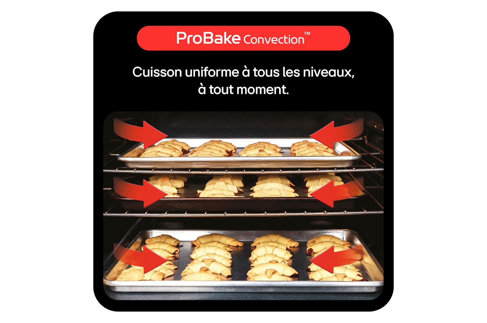 LG Four encastrable | 76L | InstaView™ | Design élégant | ProBake Convection™ |  EasyClean™, LG WS9D7673CB