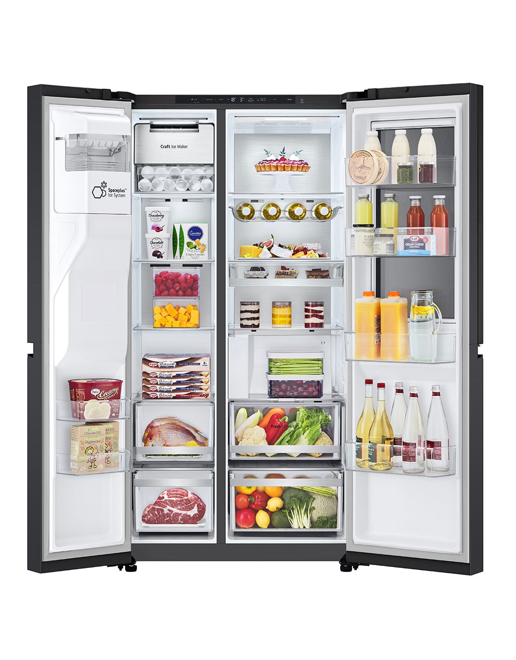 Réfrigérateur Américain LG GSLE91MBAC - 628 L, Classe C, écran Intégré, Couleur Acier Métallique