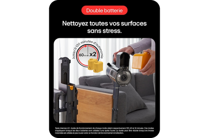 LG Aspirateur balai CordZero™ | 200aw | 4 Brosses, LG A9K-DMAX