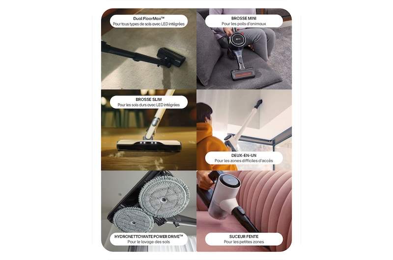 LG Aspirateur balai CordZero™ | 200aw | 4 Brosses, LG A9K-DMAX