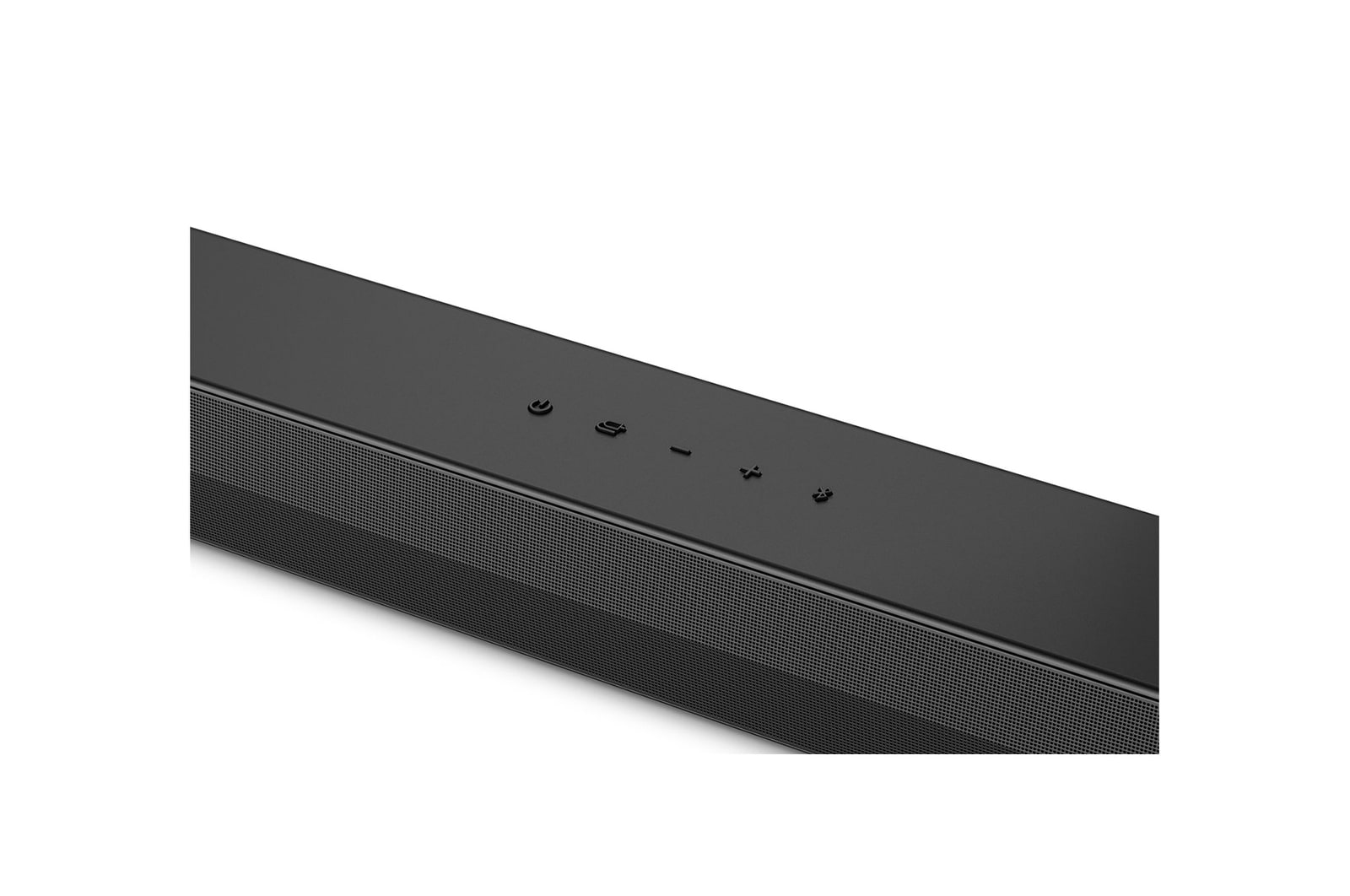 Vue de dessus inclinée du centre de la LG Soundbar S40T