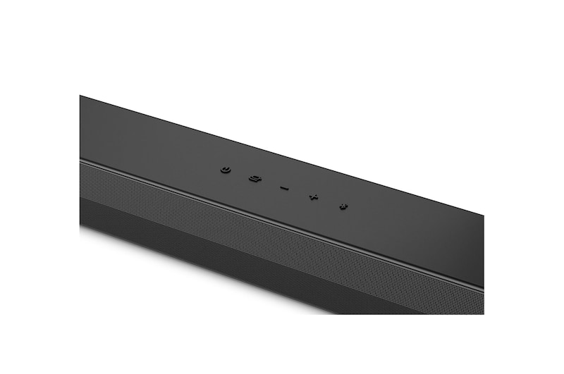 Vue de dessus inclinée du centre de la LG Soundbar S40T