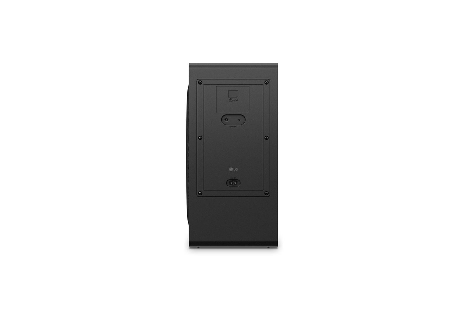Back view of the subwoofer