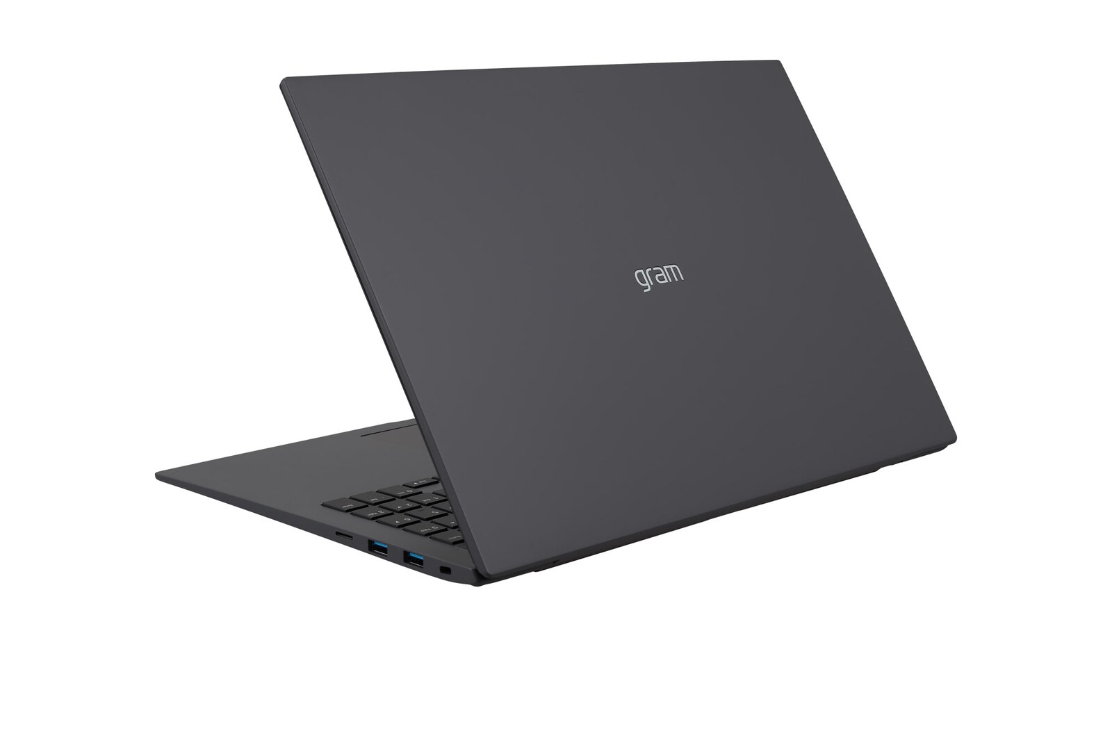 Vue arrière à +30 degrés et couvercle semi-ouvert