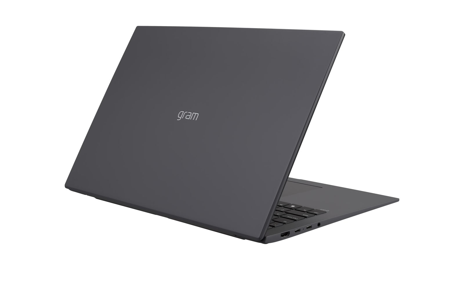 Vue arrière à -30 degrés et couvercle semi-ouvert