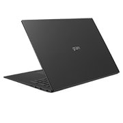 Vue arrière à +30 degrés et couvercle semi-ouvert