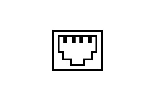 Image pictogramme du port LAN.