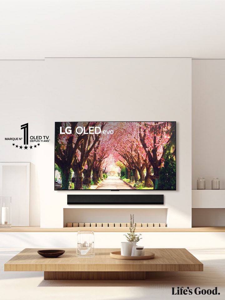 TV OLED evo dans un salon