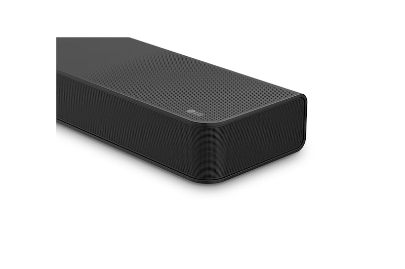 Front view of LG Soundbar S90TR's side corner