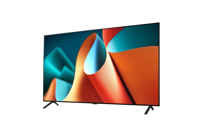 La vue de gauche du téléviseur OLED OLED B4E de LG est légèrement inclinée