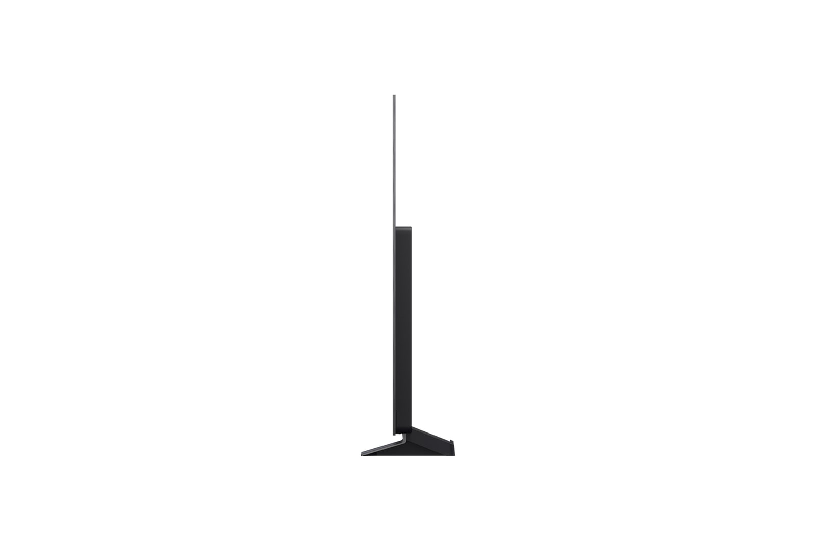 Vue latérale de la Smart TV LG OLED evo AI C5 4K.