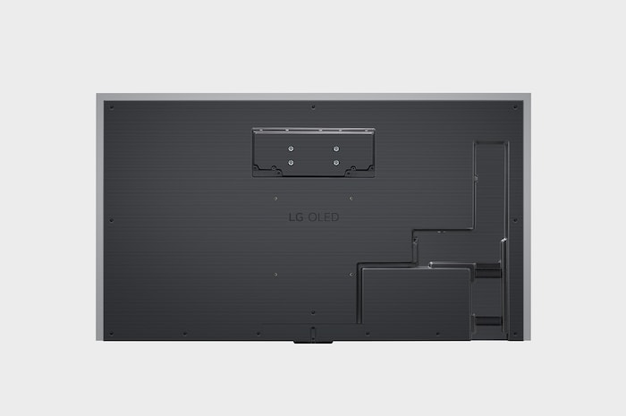Vue arrière de la TV LG OLED evo, OLED M4
