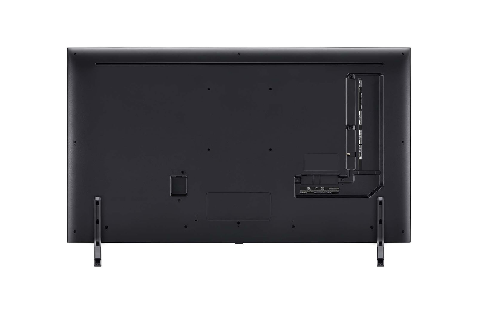 Vue arrière de la TV LG QNED, QNED85