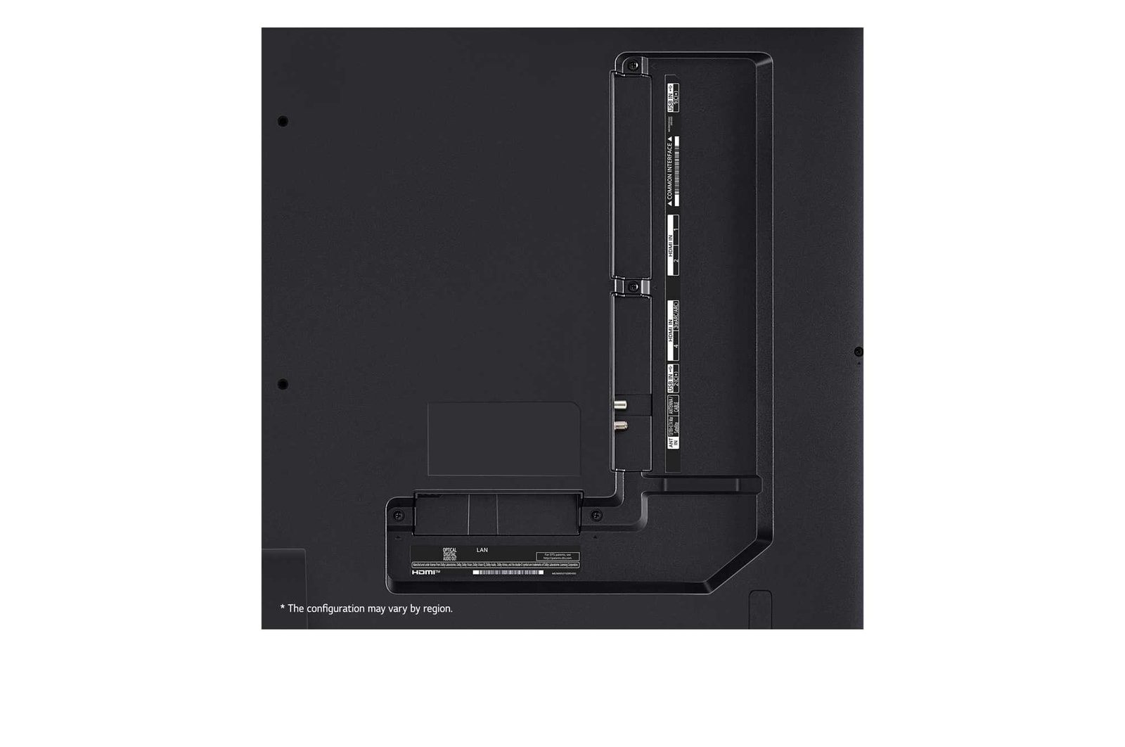 Vue arrière de la TV LG QNED, QNED86
