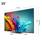 Vue arrière de la TV LG QNED, QNED87