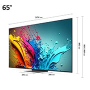 Vue arrière de la TV LG QNED, QNED87