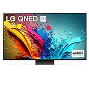 Vue de face de la TV LG QNED, QNED87