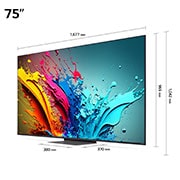 Vue latérale de la TV LG QNED, QNED85