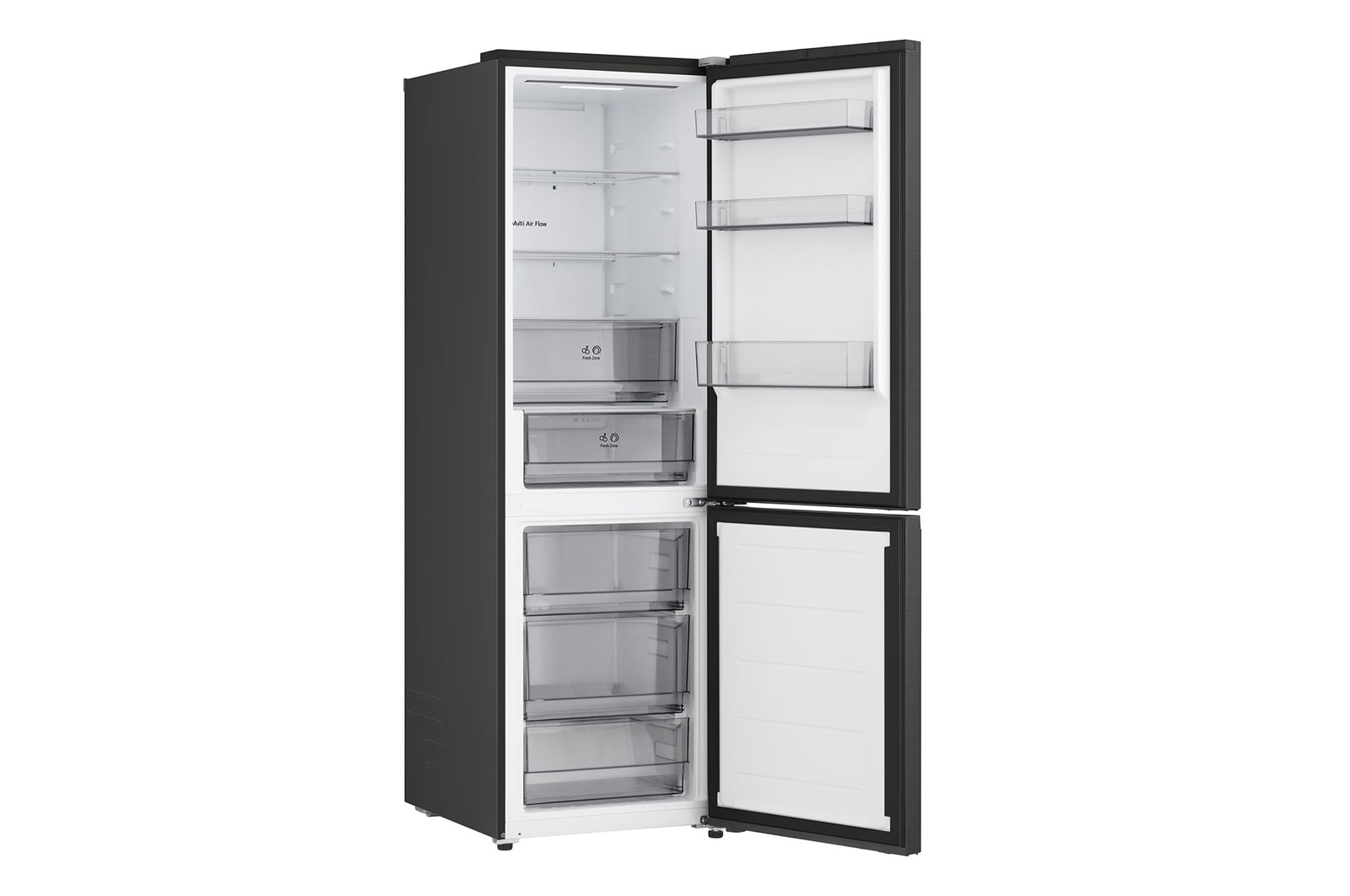 LG fridge freezer (GBBSJ10DEP) front view showing DoorCooling+™ vent