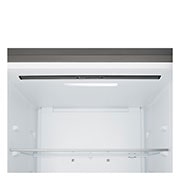 LG bottom freezer (GBBSJ10DEP) front side view showing exterior design