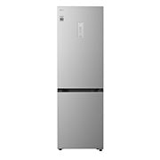 LG bottom freezer (GBBSJ10DEP) full door open view showing fridge and freezer compartments