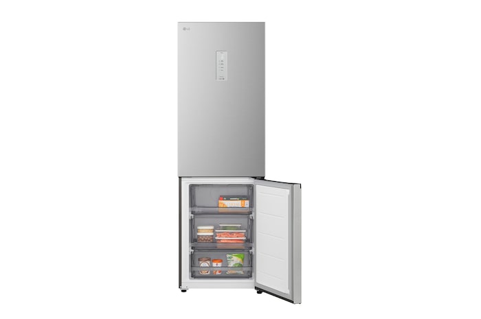 LG fridge freezer (GBBSJ10DEP) front view showing DoorCooling+™ vent