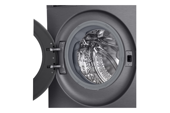 An image for dimension and installation of LG front load washing machine