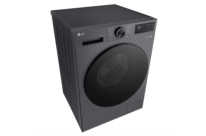 Detailed view of the stainless drum