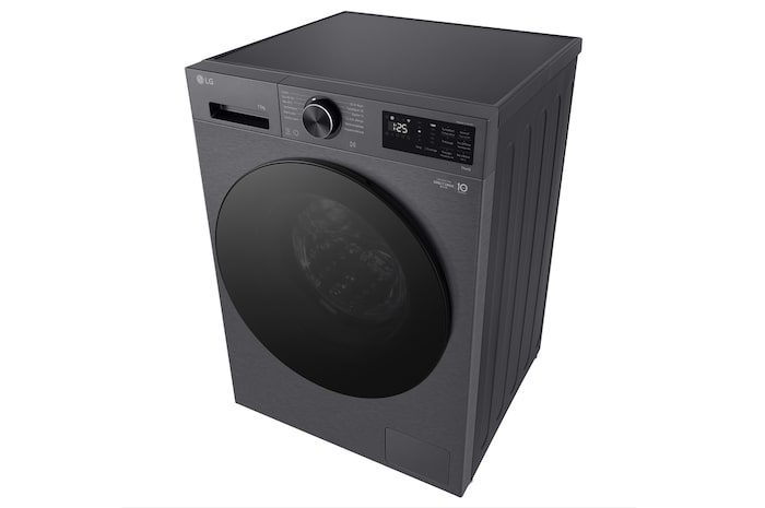 Right perspective view of of LG washer dryer combo