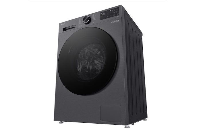 Side view of LG washer dryer combo