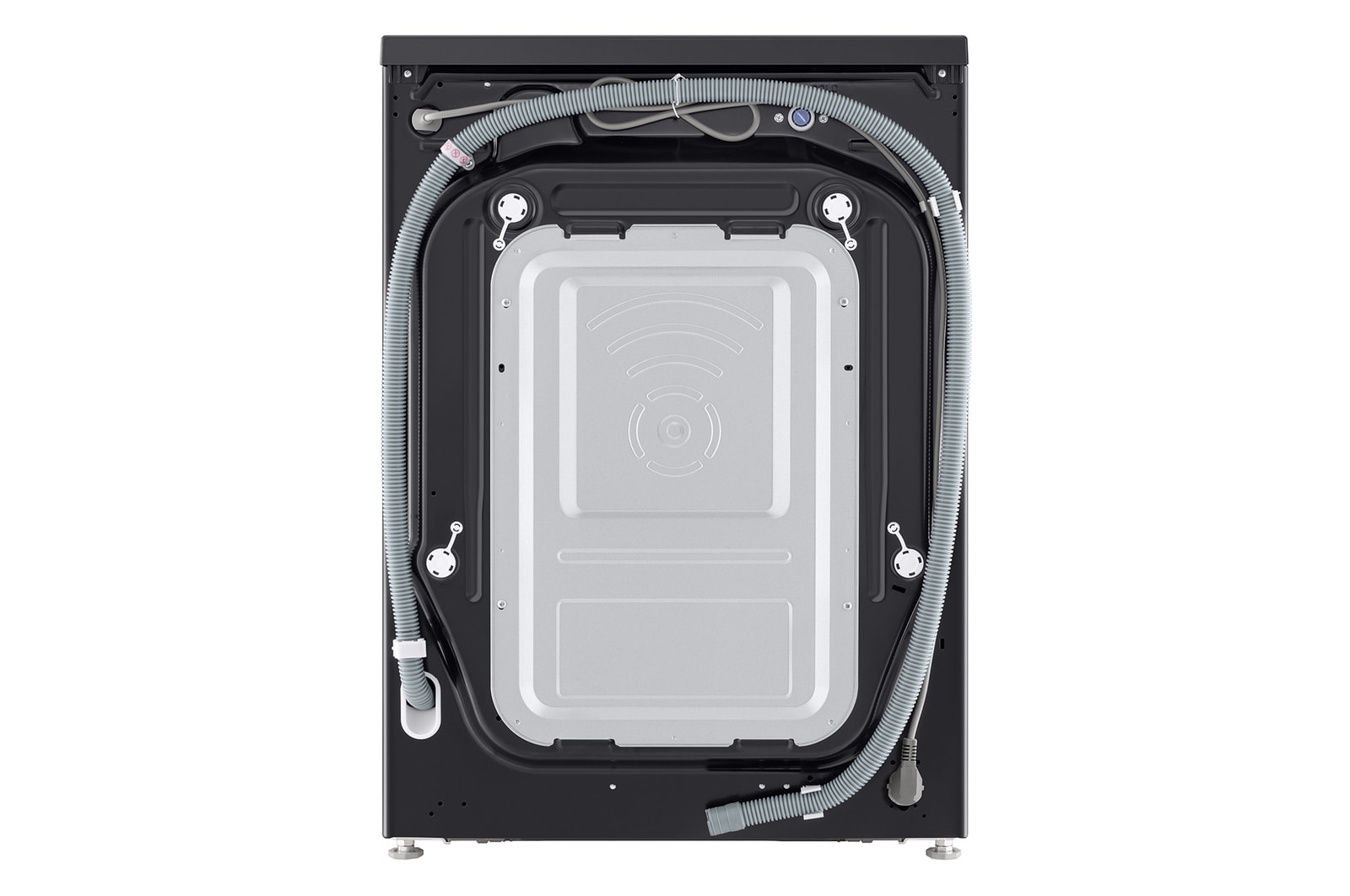 Rear view of LG washer dryer combo