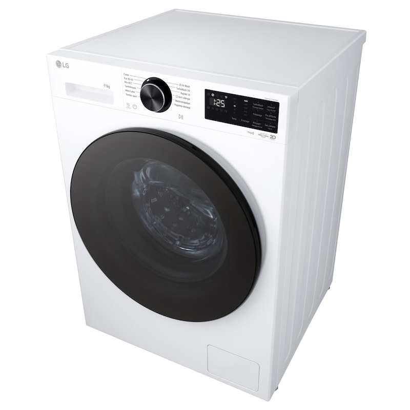 Right perspective view of of LG washer dryer combo