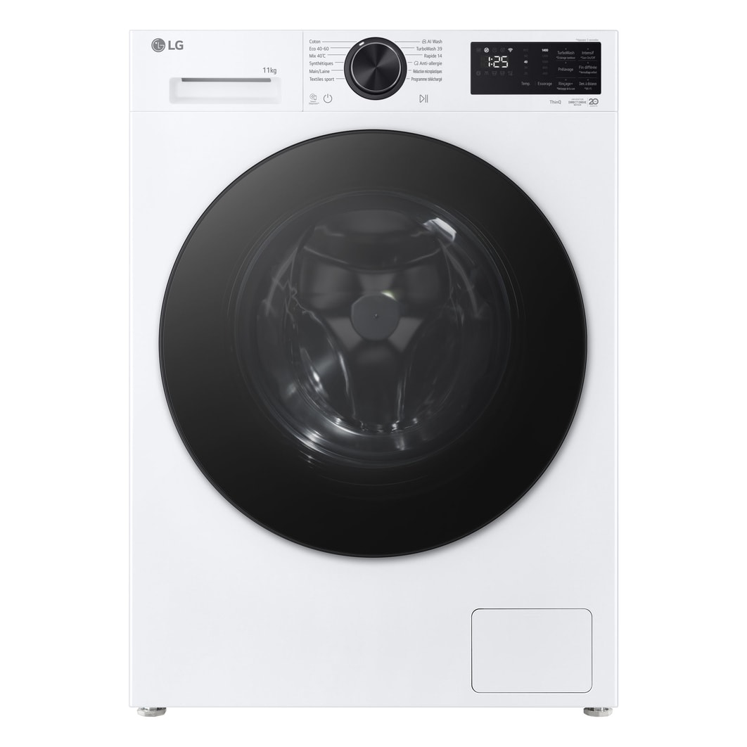 Vue avant de Lave-linge | 11 kg | AI DirectDrive™ | Steam™ LG F14X56BWST