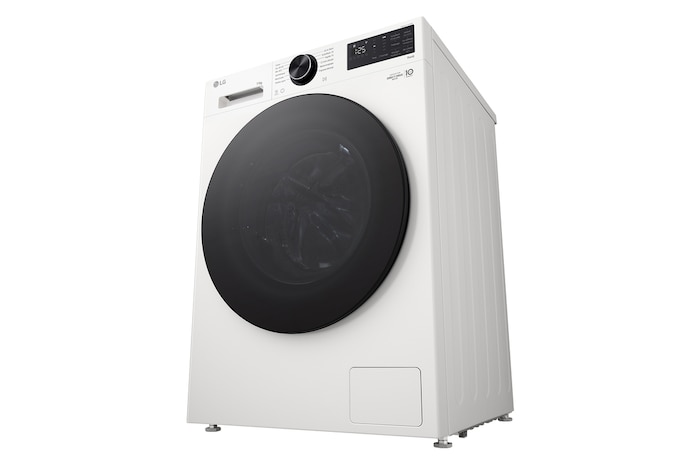 Side view of LG washer dryer combo