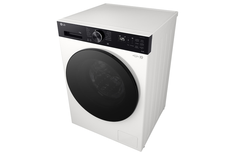 Right perspective view of of LG washer dryer combo