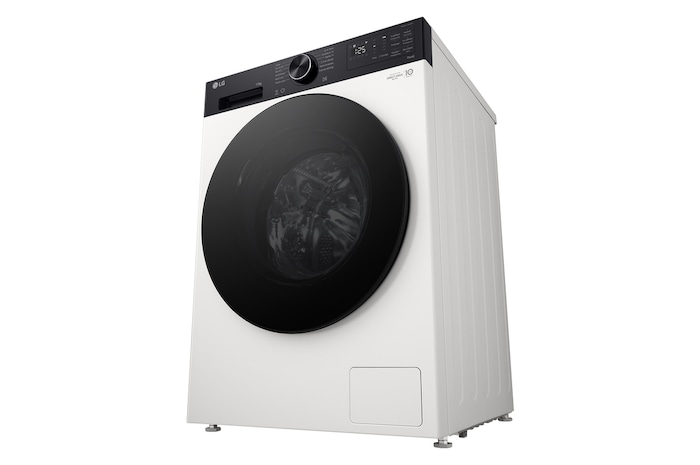 Side view of LG washer dryer combo