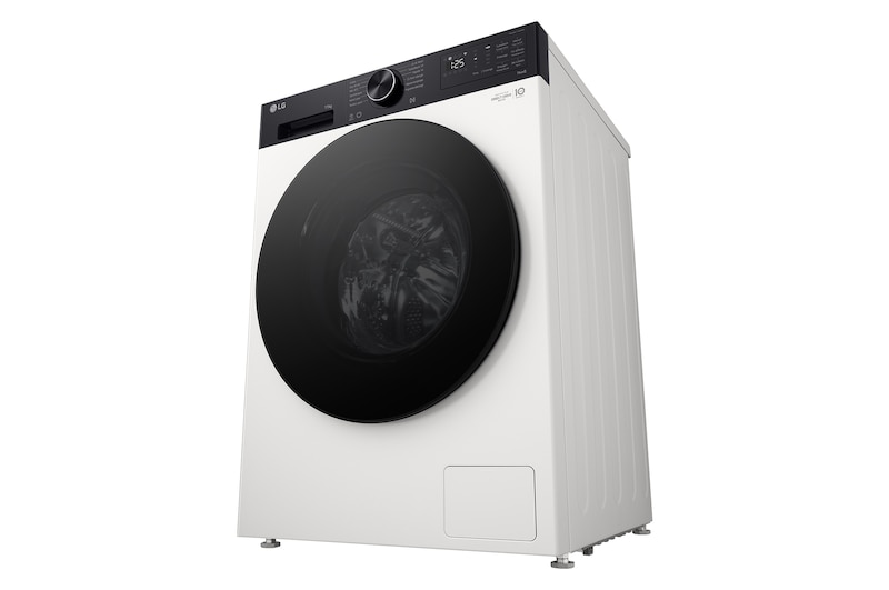 Side view of LG washer dryer combo